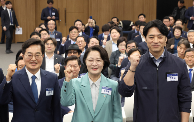 경기지사 3파전…공약 차별화 뚜렷 ‘정책 3색 경쟁’