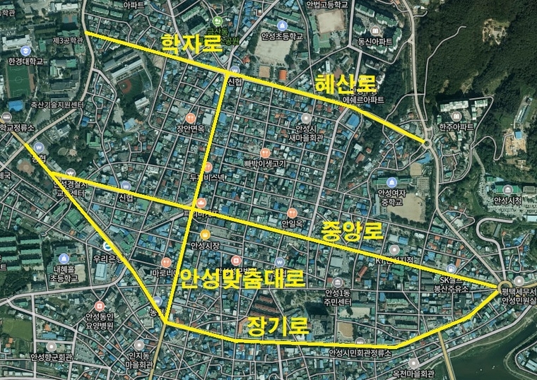 원도심 도시비우기사업 추진구간 (사진제공/안성시)