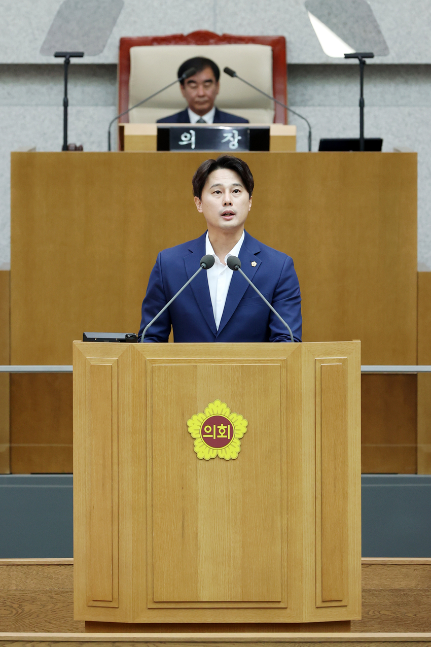 5분발언하는 황대호의원 <경기도의회 제공>