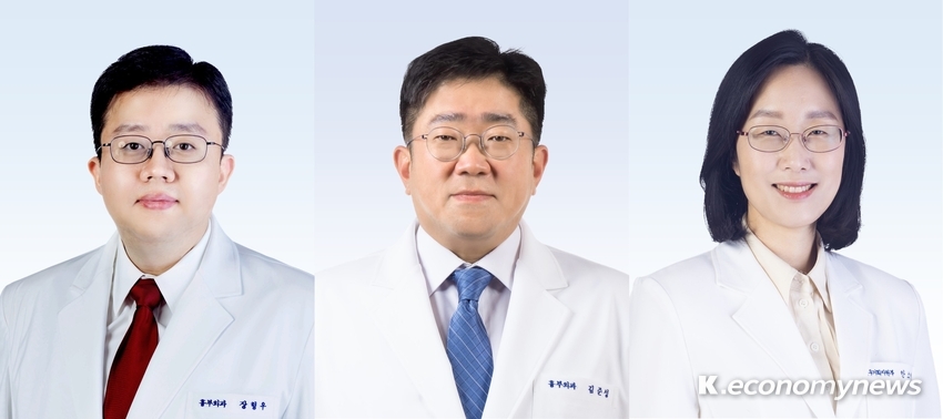 왼쪽부터 분당서울대병원 심장혈관흉부외과 장형우·김준성 교수, 의학연구협력센터 안소연 교수<분당서울대병원 제공>