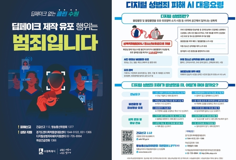 전단지 앞(좌))과 뒷면(우)모습 <수원시 제공>