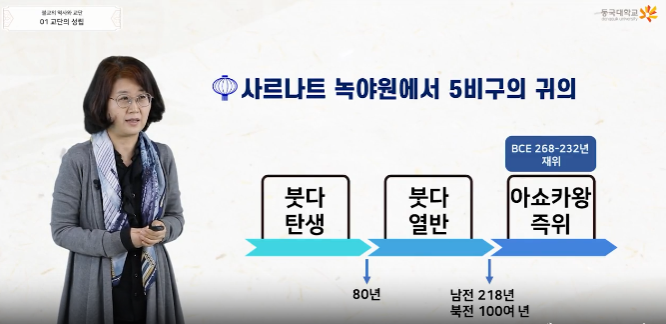 K-MOOC(www.kmooc.kr)를 통해 서비스 중인 ‘K학술확산연구소사업’ 강좌 중 <교단과 종파> 화면 캡처 