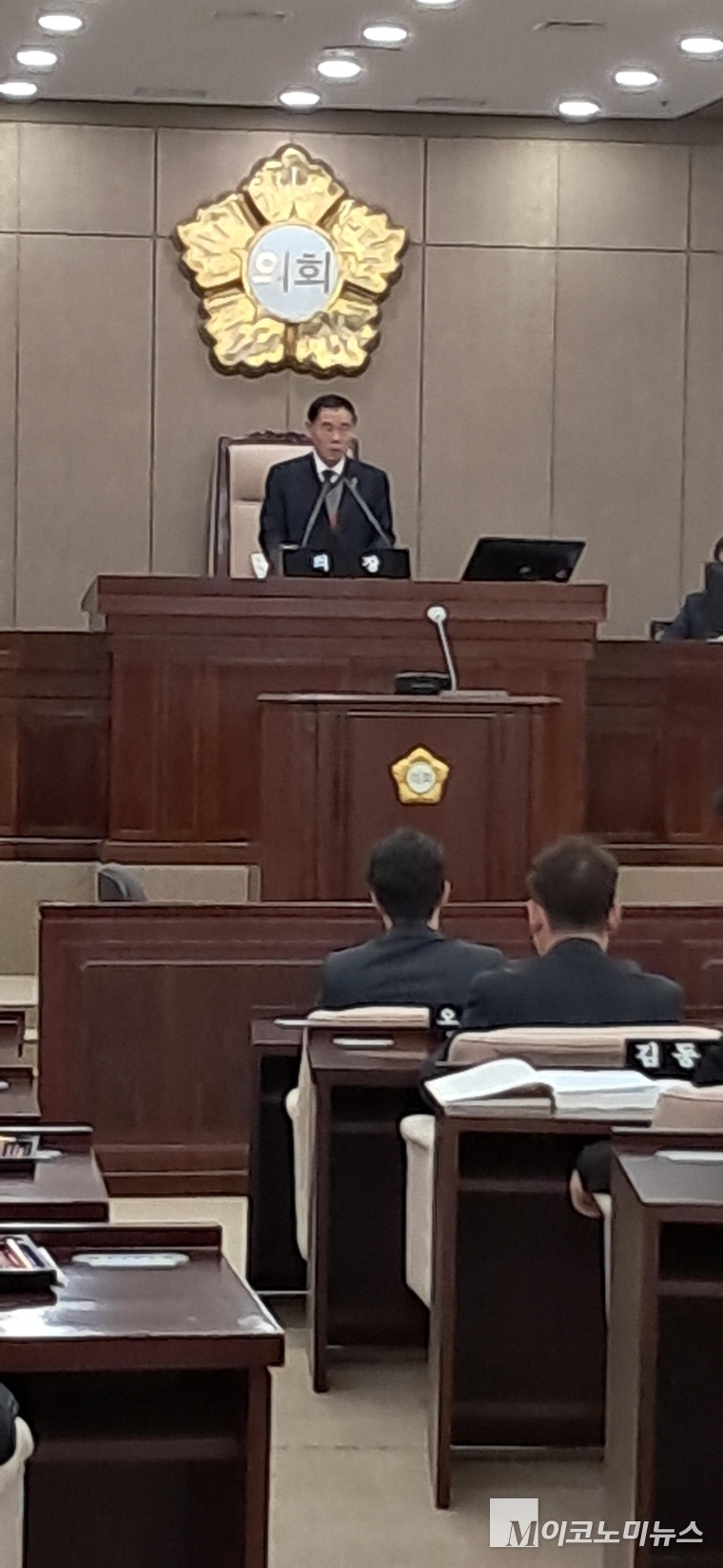 이재식 의장 <안영찬 기자>